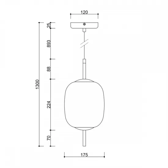 UMMO Lighting Epli Mini  fekete-fehér vízvédett függesztett lámpa (UMM-EM0122PS0) G9 1 izzós IP44