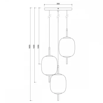 UMMO Lighting Epli Mini  fekete-fehér függesztett lámpa (UMM-EM0322P3) G9 3 izzós IP20