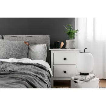 UMMO Lighting Epli  fekete-fehér asztali lámpa (UMM-EPS122P1) E27 1 izzós IP20