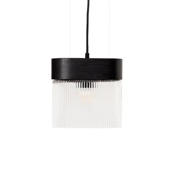 UMMO Lighting Flumina  fekete-átlátszó függesztett lámpa (UMM-FLA132P0) E14 1 izzós IP20