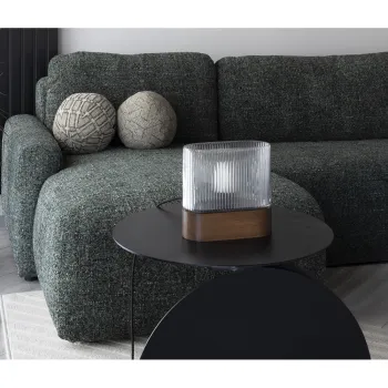 UMMO Lighting Flumina  barna-átlátszó asztali lámpa (UMM-FLS122P1) E14 1 izzós IP20