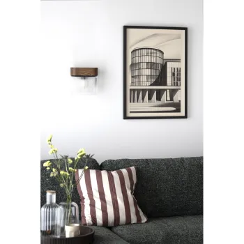 UMMO Lighting Flumina  fekete-átlátszó fali lámpa (UMM-FLWA13000) E14 1 izzós IP20