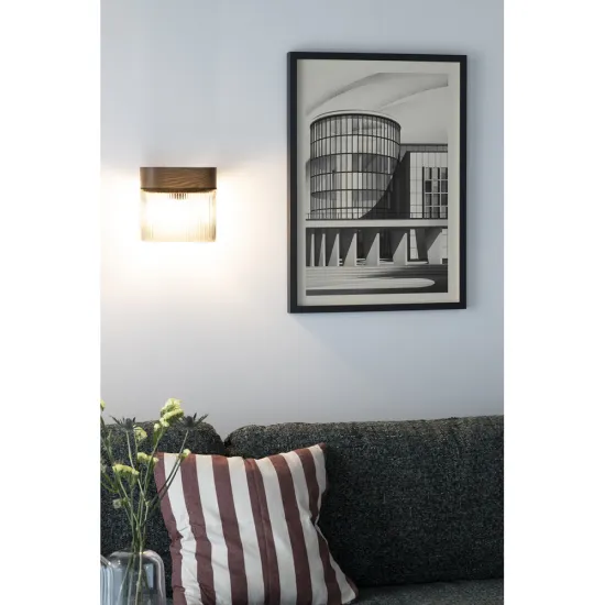 UMMO Lighting Flumina  fekete-átlátszó fali lámpa (UMM-FLWA13000) E14 1 izzós IP20