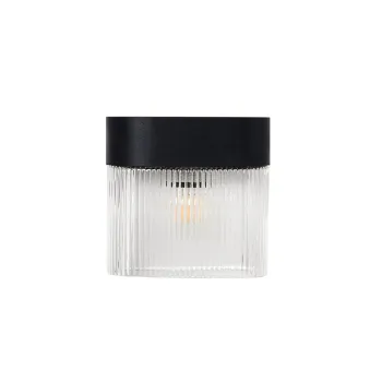 UMMO Lighting Flumina  fekete-átlátszó fali lámpa (UMM-FLWA13000) E14 1 izzós IP20