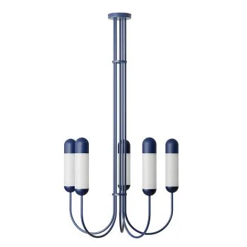 UMMO Lighting Funsui  kék-fehér kristály csillár (UMM-FNB51313R03) E14 5 izzós IP20