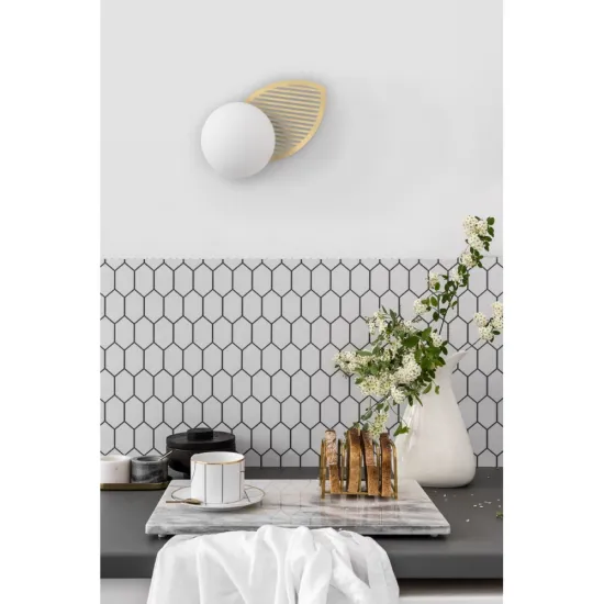 UMMO Lighting Fyllo  sárgaréz-fehér vízvédett fali lámpa (UMM-FYB130S0) G9 1 izzós IP44