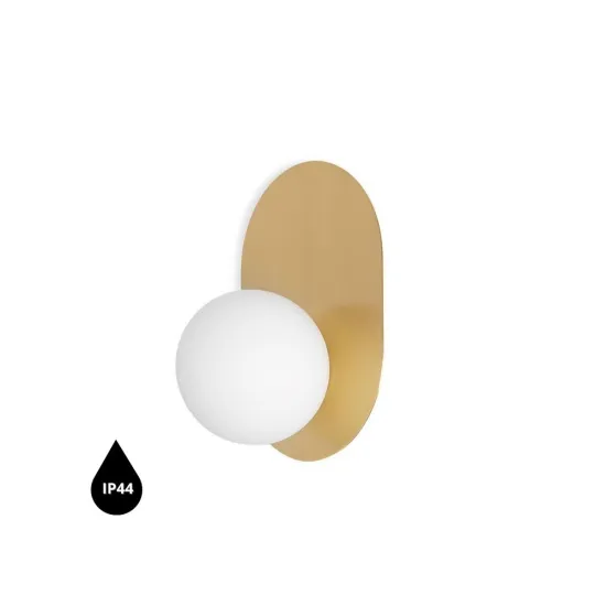 UMMO Lighting Hanea  sárgaréz-fehér vízvédett fali lámpa (UMM-HA0130S0) G9 1 izzós IP44