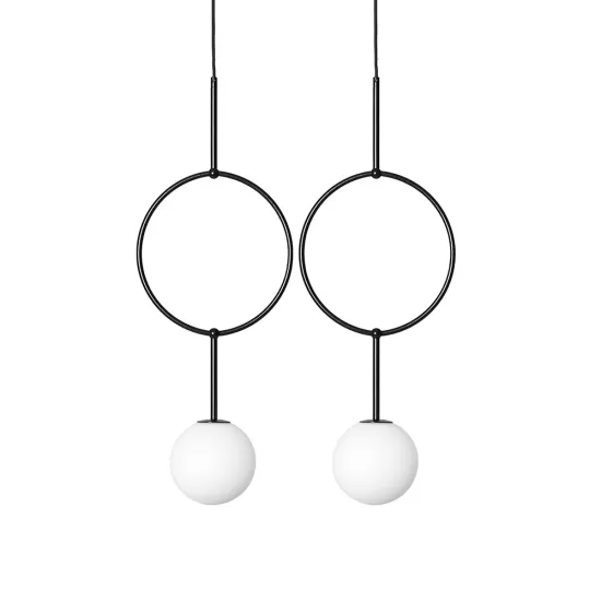 UMMO Lighting Isuulla  fekete-fehér függesztett lámpa (UMM-ISB222P0) G9 2 izzós IP20