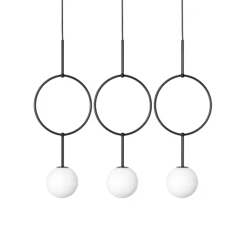 UMMO Lighting Isuulla  fekete-fehér függesztett lámpa (UMM-ISC322P0) G9 3 izzós IP20