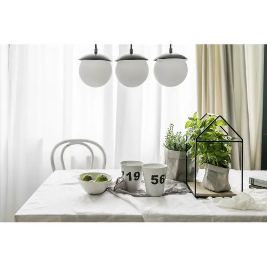 UMMO Lighting Kuul  fekete-fehér függesztett lámpa (UMM-KLA322P0) G9 3 izzós IP20