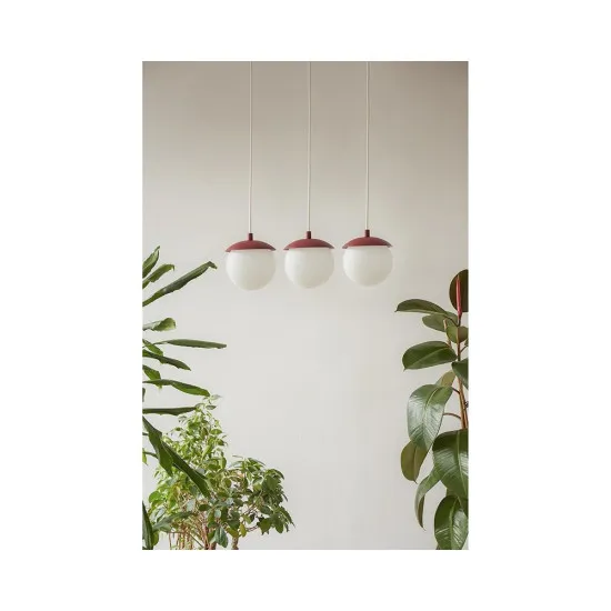 UMMO Lighting Kuul  burgundi függesztett lámpa (UMM-KLA341P0) G9 3 izzós IP20