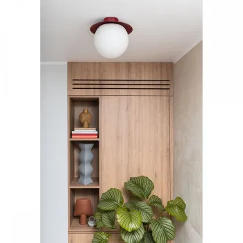 UMMO Lighting Kuul  burgundi-fehér mennyezeti lámpa (UMM-KLC14000) E27 1 izzós IP20