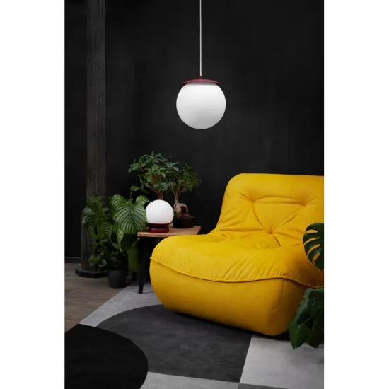 UMMO Lighting Kuul  burgundi-fehér függesztett lámpa (UMM-KLE141P0) E27 1 izzós IP20