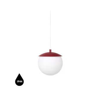 UMMO Lighting Kuul  burgundi-fehér függesztett lámpa (UMM-KLG141PS0) E27 1 izzós IP44