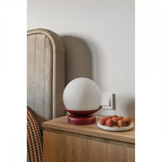 UMMO Lighting Kuul  burgundi-fehér asztali lámpa (UMM-KLS141P1) E27 1 izzós IP20