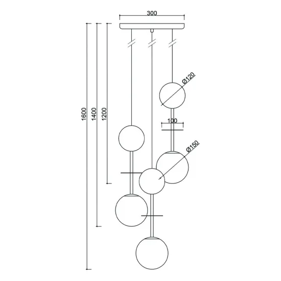 UMMO Lighting Oio  fehér mennyezeti lámpa (UMM-OIP331P3) G9 3 izzós IP20
