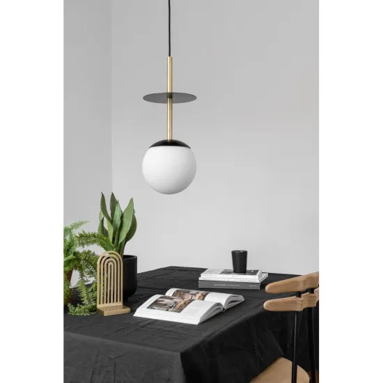 UMMO Lighting Plaat  fekete-fehér függesztett lámpa (UMM-PLA132P0) E27 1 izzós IP20