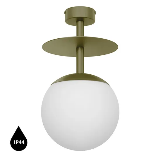 UMMO Lighting Plaat  zöld-fehér vízvédett mennyezeti lámpa (UMM-PLB1140S3) E27 1 izzós IP44