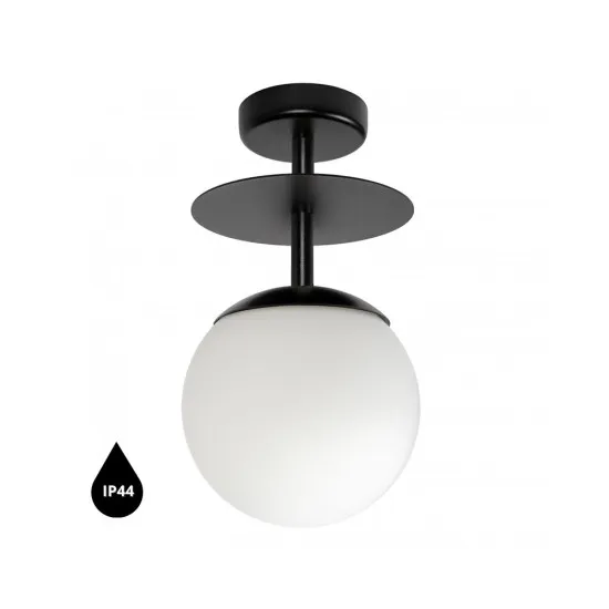 UMMO Lighting Plaat  fekete-fehér vízvédett mennyezeti lámpa (UMM-PLB120S3) E27 1 izzós IP44