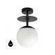 UMMO Lighting Plaat  fekete-fehér vízvédett mennyezeti lámpa (UMM-PLB120S3) E27 1 izzós IP44