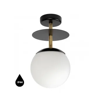 UMMO Lighting Plaat  fekete-fehér vízvédett mennyezeti lámpa (UMM-PLB123S3) E27 1 izzós IP44