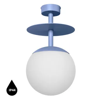 UMMO Lighting Plaat  kék-fehér vízvédett mennyezeti lámpa (UMM-PLB190S3) E27 1 izzós IP44