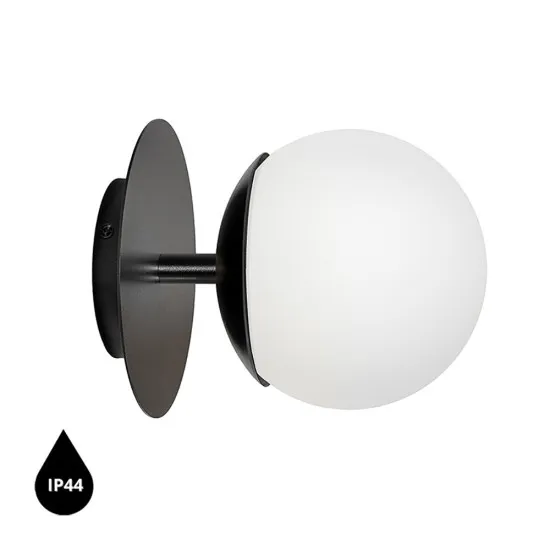 UMMO Lighting Plaat  fekete-fehér vízvédett fali lámpa (UMM-PLC120S0) E27 1 izzós IP44