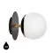 UMMO Lighting Plaat  fekete-fehér vízvédett fali lámpa (UMM-PLC123S0) E27 1 izzós IP44