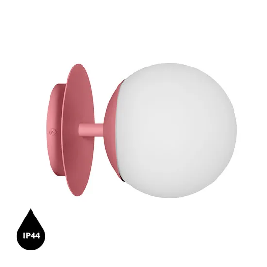 UMMO Lighting Plaat  rózsaszín-fehér vízvédett fali lámpa (UMM-PLC180S0) E27 1 izzós IP44