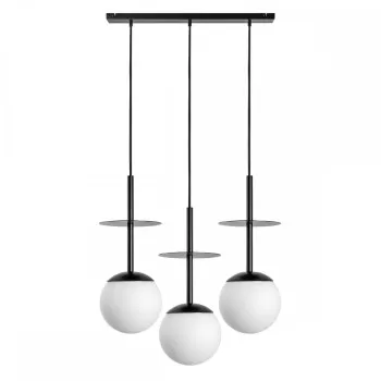 UMMO Lighting Plaat  fekete-fehér függesztett lámpa (UMM-PLL322P0) E27 3 izzós IP20