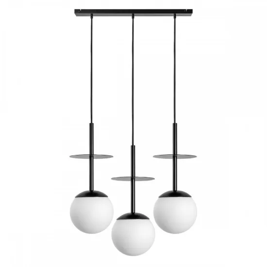 UMMO Lighting Plaat  fekete-fehér függesztett lámpa (UMM-PLL322P0) E27 3 izzós IP20