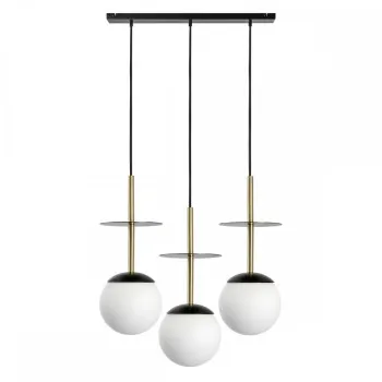 UMMO Lighting Plaat  fekete-fehér függesztett lámpa (UMM-PLL332P0) E27 3 izzós IP20