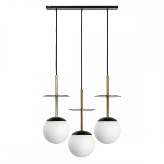 UMMO Lighting Plaat  fekete-fehér függesztett lámpa (UMM-PLL332P0) E27 3 izzós IP20