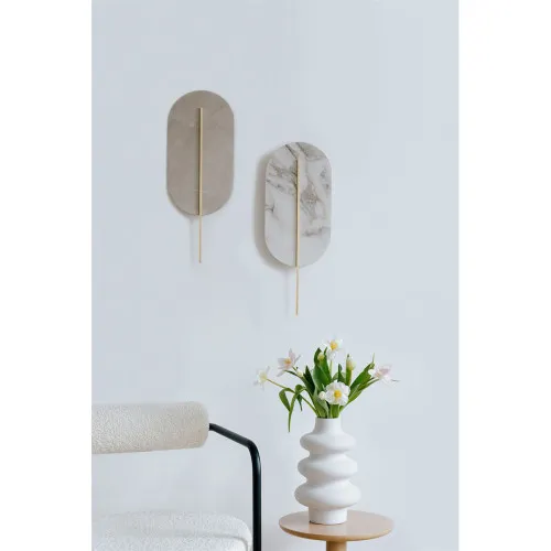 UMMO Lighting Rokke  bézs-márvány fali lámpa (UMM-RKS22020) G9 2 izzós IP20