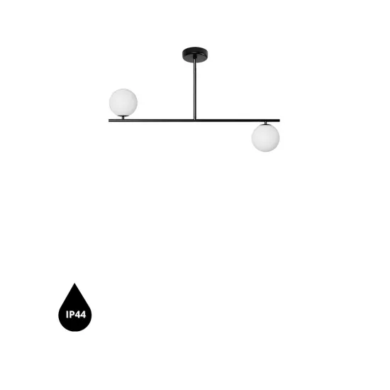 UMMO Lighting Suguri  fekete-fehér vízvédett függesztett lámpa (UMM-SGC322RS3) G9 2 izzós IP44