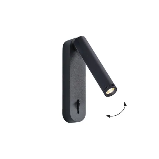 Viokef Abriel fekete LED falikar (VIO-4329300) LED 1 izzós IP20