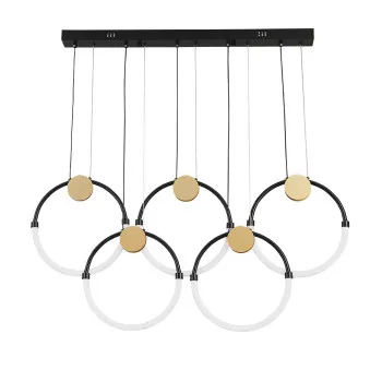 Viokef Briana fekete-arany LED függesztett lámpa (VIO-4315000) LED 1 izzós IP20