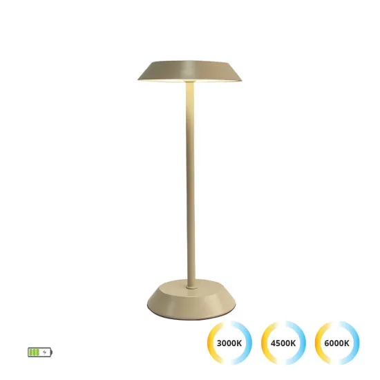 Viokef California bézs hordozható LED asztali lámpa (VIO-4350500) LED 1 izzós IP20