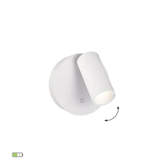 Viokef Catalina fehér újratölthető LED fali olvasólámpa (VIO-4349600) LED 1 izzós IP20