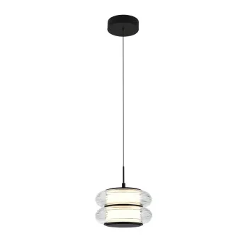 Viokef Glossy fekete-átlátszó LED függesztett lámpa (VIO-4322000) LED 1 izzós IP20