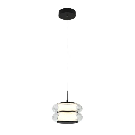 Viokef Glossy fekete-átlátszó LED függesztett lámpa (VIO-4322000) LED 1 izzós IP20