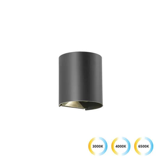 Viokef Greg sötétszürke LED kültéri fali lámpa (VIO-4352300) LED 1 izzós IP65