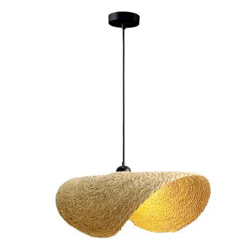 Viokef Lilly natúr-fekete függesztett lámpa (VIO-4350100) E27 1 izzós IP20