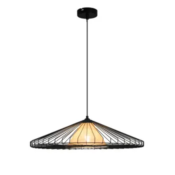 Viokef Mona natúr-fekete függesztett lámpa (VIO-4306600) E27 1 izzós IP20