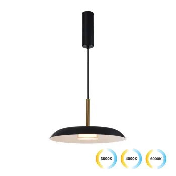 Viokef Nudo fekete-arany LED függesztett lámpa (VIO-4338800) LED 1 izzós IP20