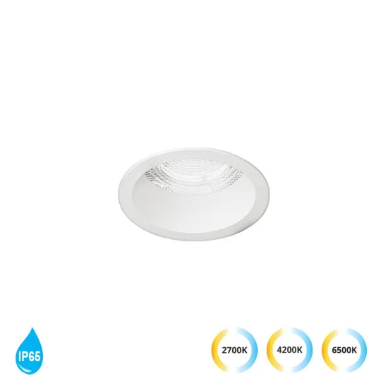 Viokef Ricky fehér LED mennyezetbe építhető spotlámpa (VIO-4335100) LED 1 izzós IP65
