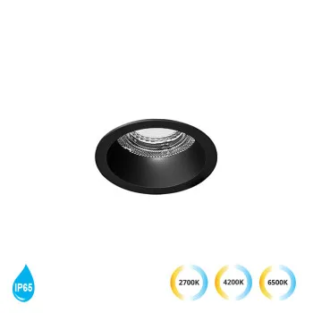 Viokef Ricky fekete LED mennyezetbe építhető spotlámpa (VIO-4335101) LED 1 izzós IP65