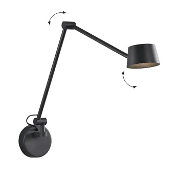 Viokef Savina fekete LED falikar (VIO-4329600) LED 1 izzós IP20