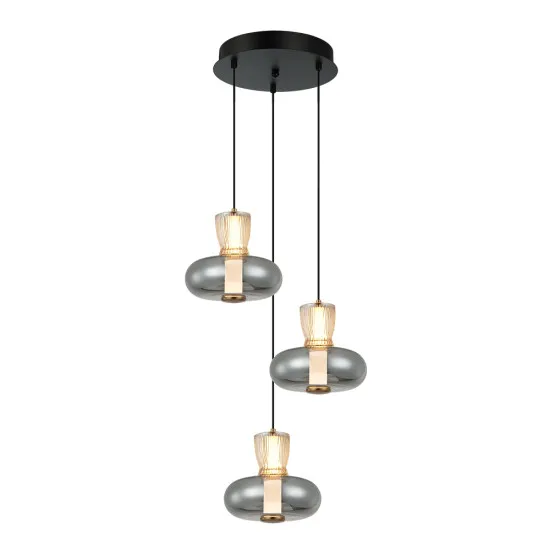 Viokef Sirel füstszínű-borostyán LED függesztett lámpa (VIO-4326800) LED 1 izzós IP20
