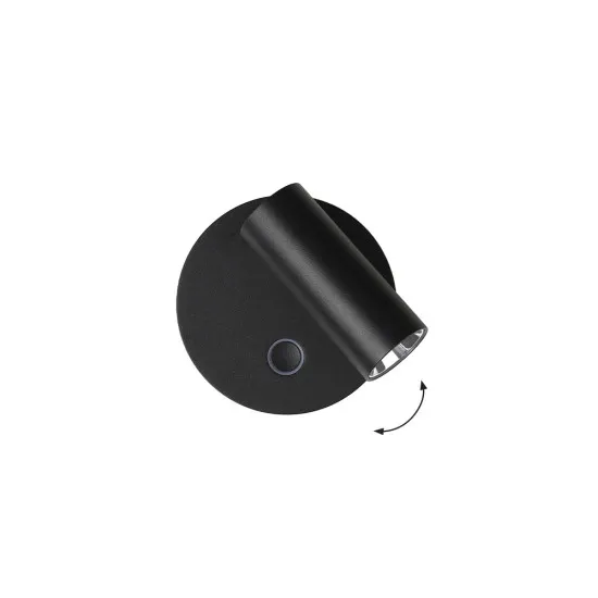 Viokef Tara fekete LED fali olvasólámpa (VIO-4319601) LED 1 izzós IP20